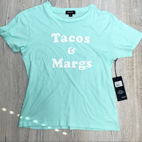 Wildfox Tacos & Margs Short Sleeve T-Shirt Sz Small - Picture 1 of 10